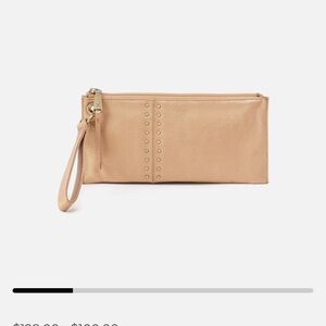 HOBO Vida Wristlet in gold metallic leather